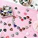 Nuenen 108 Pcs Valentines Heart Stones Worry Stones Bulk 0.8 Inch Valentines Gift Heart Shaped Natural Crystal Rocks Carved Bulk Pocket Healing Gemstone Love Wedding Decor Witchcraft(Elegant Style)