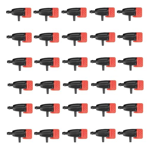 Miniatura 1 de Zhouocea 30 piezas de riego por goteo, gotero de riego de jardín, emisores de riego por goteo ajustables, emisores de goteo al aire libre para