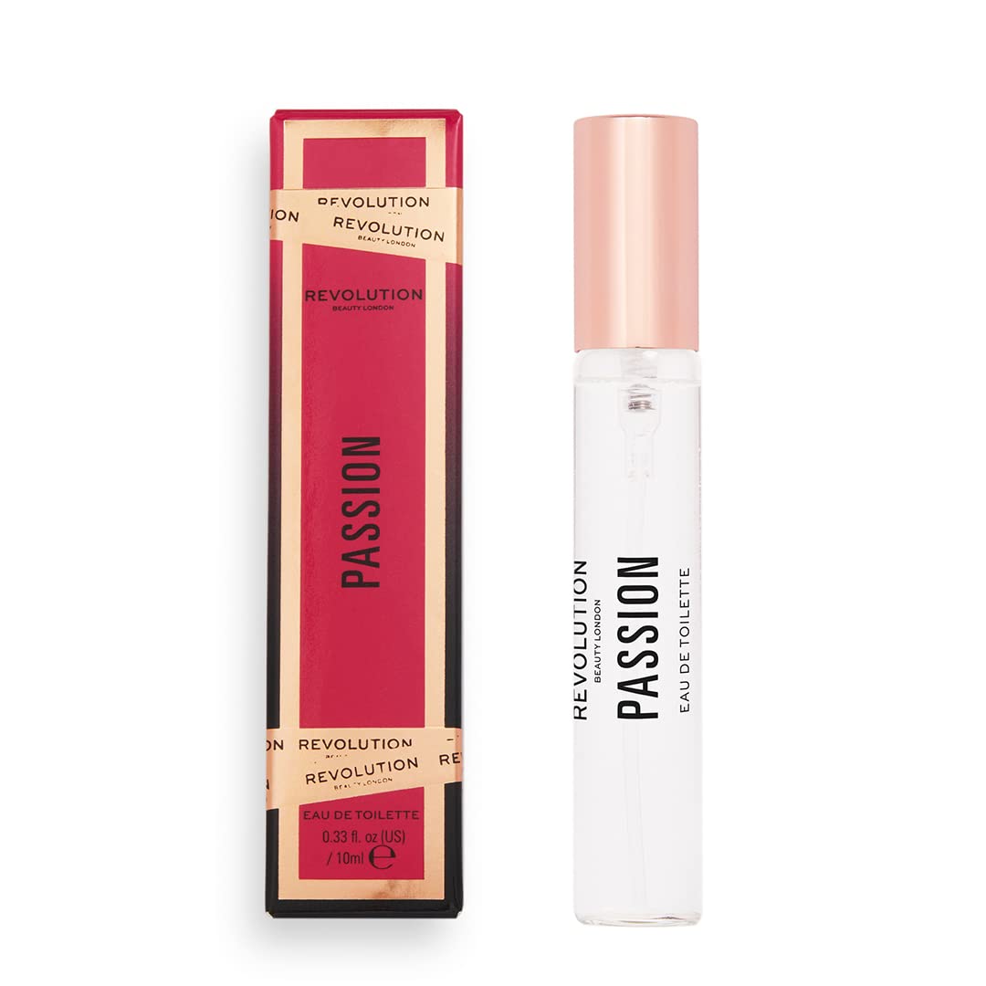 Revolution Beauty London Passion Purse Spray Addictive Night-Wear Fragrance Woody And Spicy | Long Lasting, Date Night Fragrance Body Spray | Paraben & Cruelty Free, Unisex, 10 Ml.