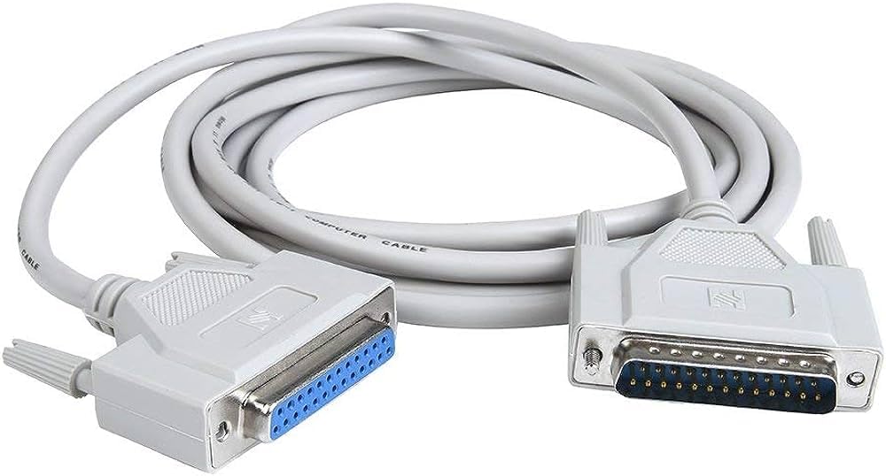 CNC-ORBIT ™ DB25 Male to DB25 Female 25 Pin Parallel Printer Cable, LPT CABLE FOR PRINTER AND MACH3 CONTROLLER BOARD 1.5 METRE(White)