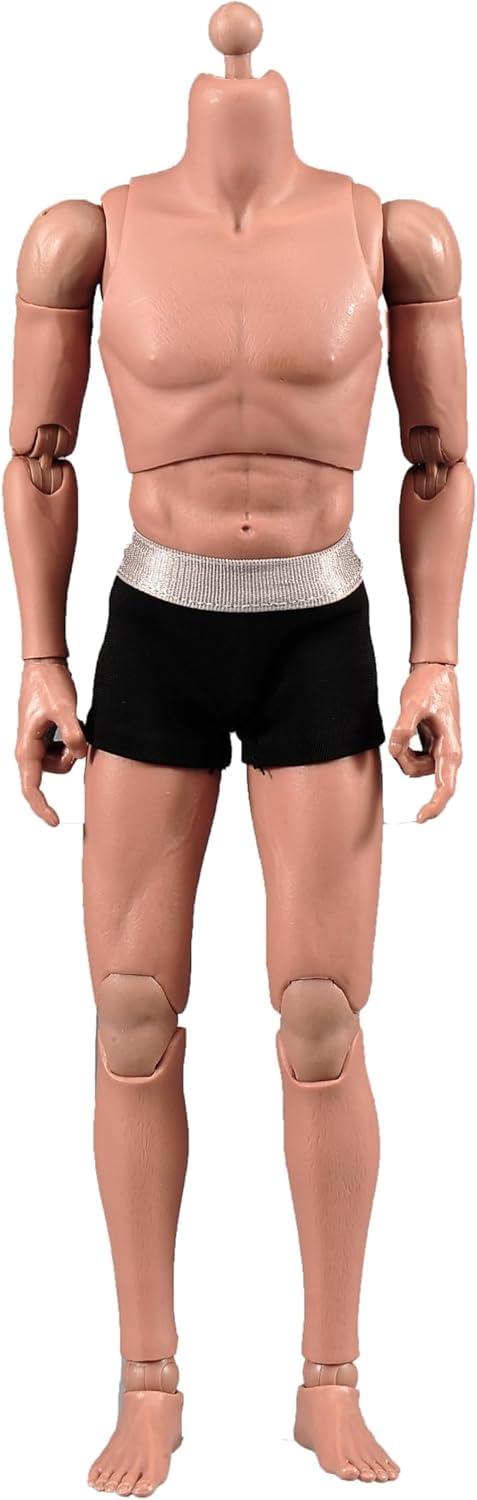 AMITD Cuerpo de figura de acción masculina de 1/6 pulgadas, hombros estrechos, articulaciones superflexibles, muy poseable (modelo AT011) para colección