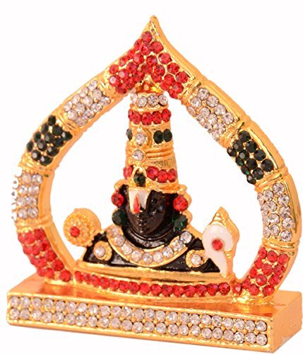 Purpledip Hindu Religious God Tirupati Balaji Miniature Statue Idol for Car Dashboard, Shop Counter/Shelf, Or Office Table (10993) 2