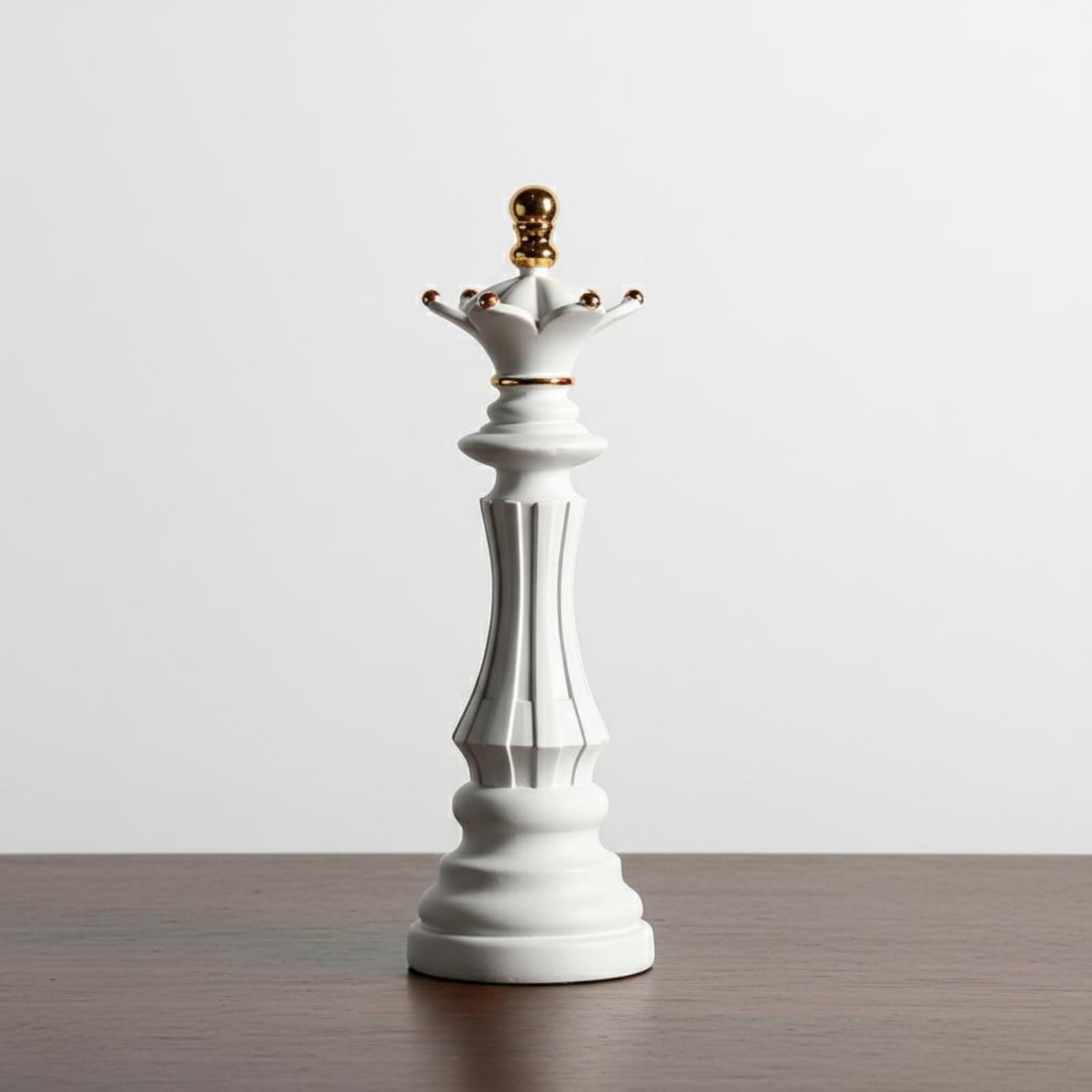 Resin Chess Piece Decor Fine Craftsmanship Resin Chess Figurine King Queen Horseman Sculpture Elegant Design Collectible, White, Queen-image-41