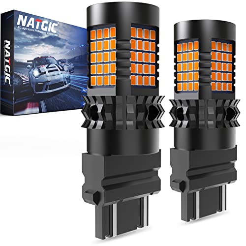 Ampoules 3156 LED T25 orange puissantes 4000lm pour feux indicateurs auto
