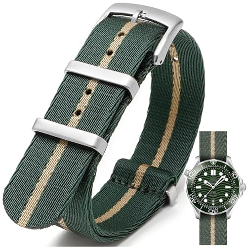 Nizonlaie Correas de Reloj de Nylon 18mm 20mm 22mm 24mm Thick Hebilla G10 Nato Estilo Militar Nailon Correa Reloj de Doble Nylon Bandas Deportivas de Repuesto para Hombres Mujeres