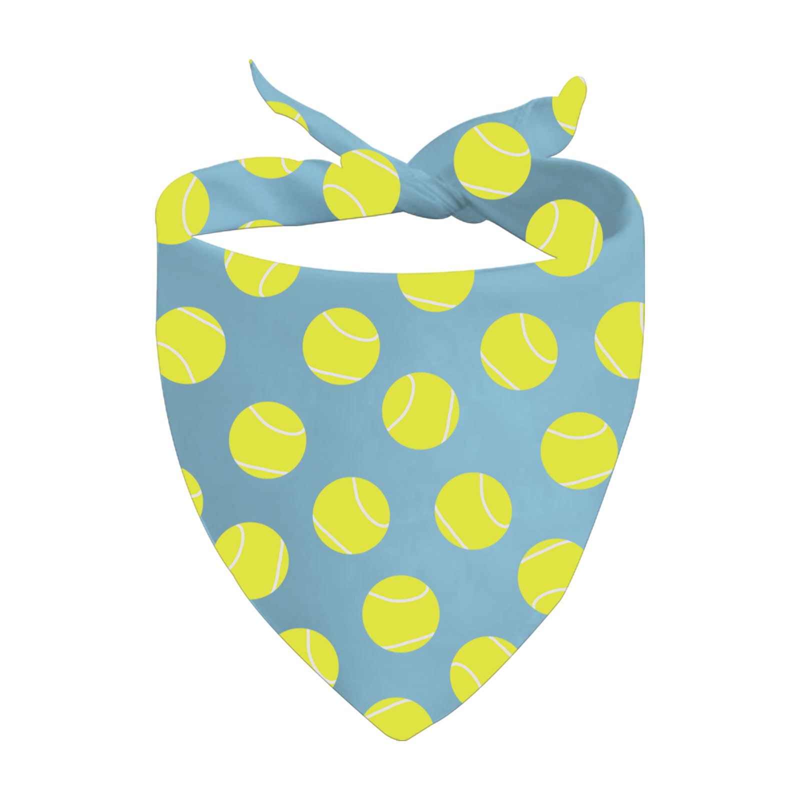 1 Piece Tennis Ball Triangle Dog Bandana Tennis Fans Dog Scarf Tennis Player Merchandise (Tennis Ball D UK)