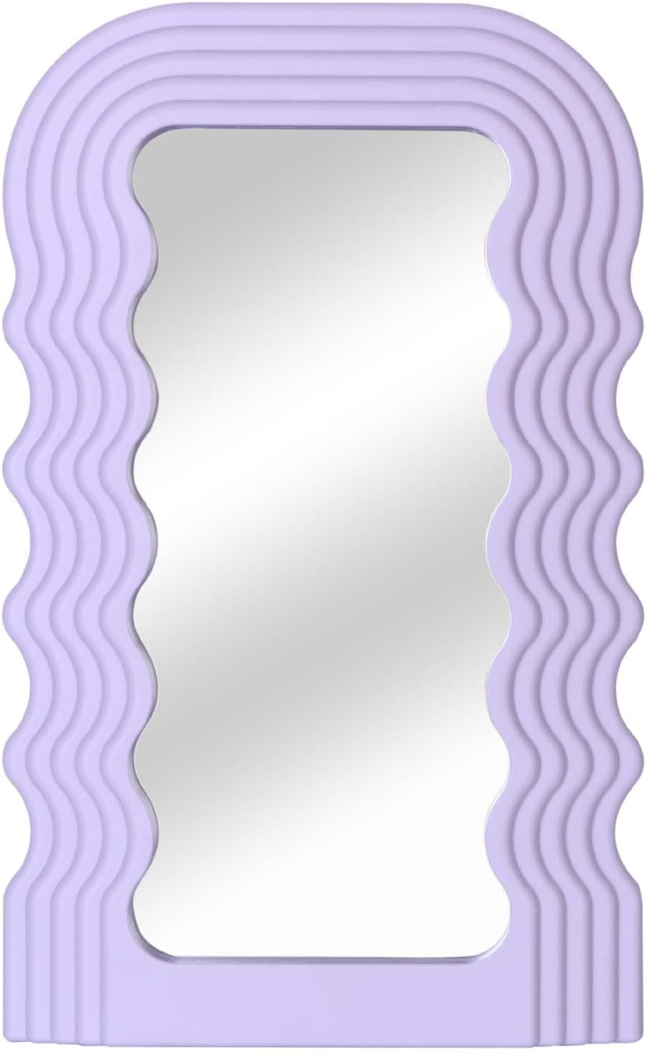 Simmer Stone Aesthetic Wall Mounted Mirror with Wave Irregular Frame Mirror, Decorative Desk Wall Mirror for Living Room Bedroom Hallway Home D¨¦cor Purple : Home & Kitchen