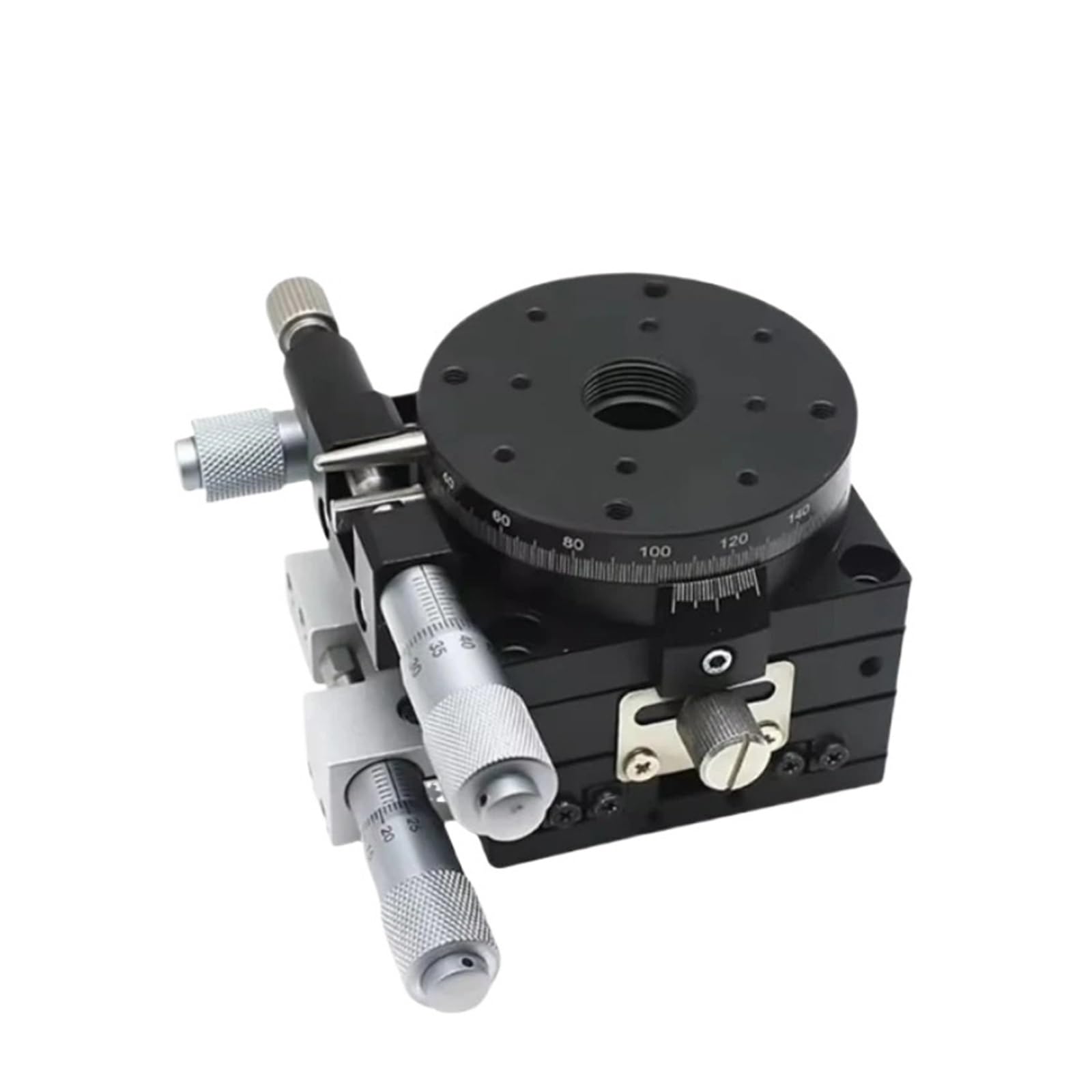 MYXJGNAIY LSP60-LM Micrometer Manual Trimming Platform Translation Table and Rotary Table Cross Rail XYR Axis 60mm