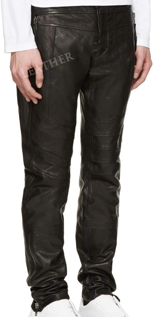 Koza Leathers Men's Leather Pant Trouser Genuine Lambskin Real Leather Casual Pant PM054