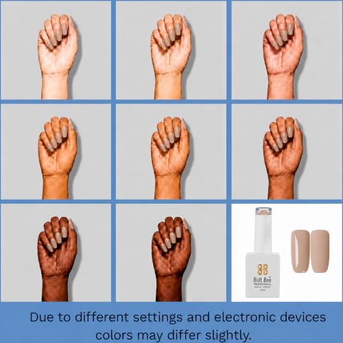 Image of Bolt Bee Gel Nail Polish with Glossy Finish | Gel Paint Soak Off UV Led Non-Smudging,Long-Lasting Nail paint | Highly Pigmented Gloss Touch Polish For Home Manicure & Salon | Gift Set for Women-15ml