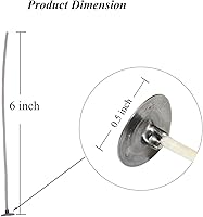 Vista 2 de Mechas para velas, mechas de vela para hacer velas, 6 pulgadas, 100 piezas, mecha de algodón preencerada con pestañas