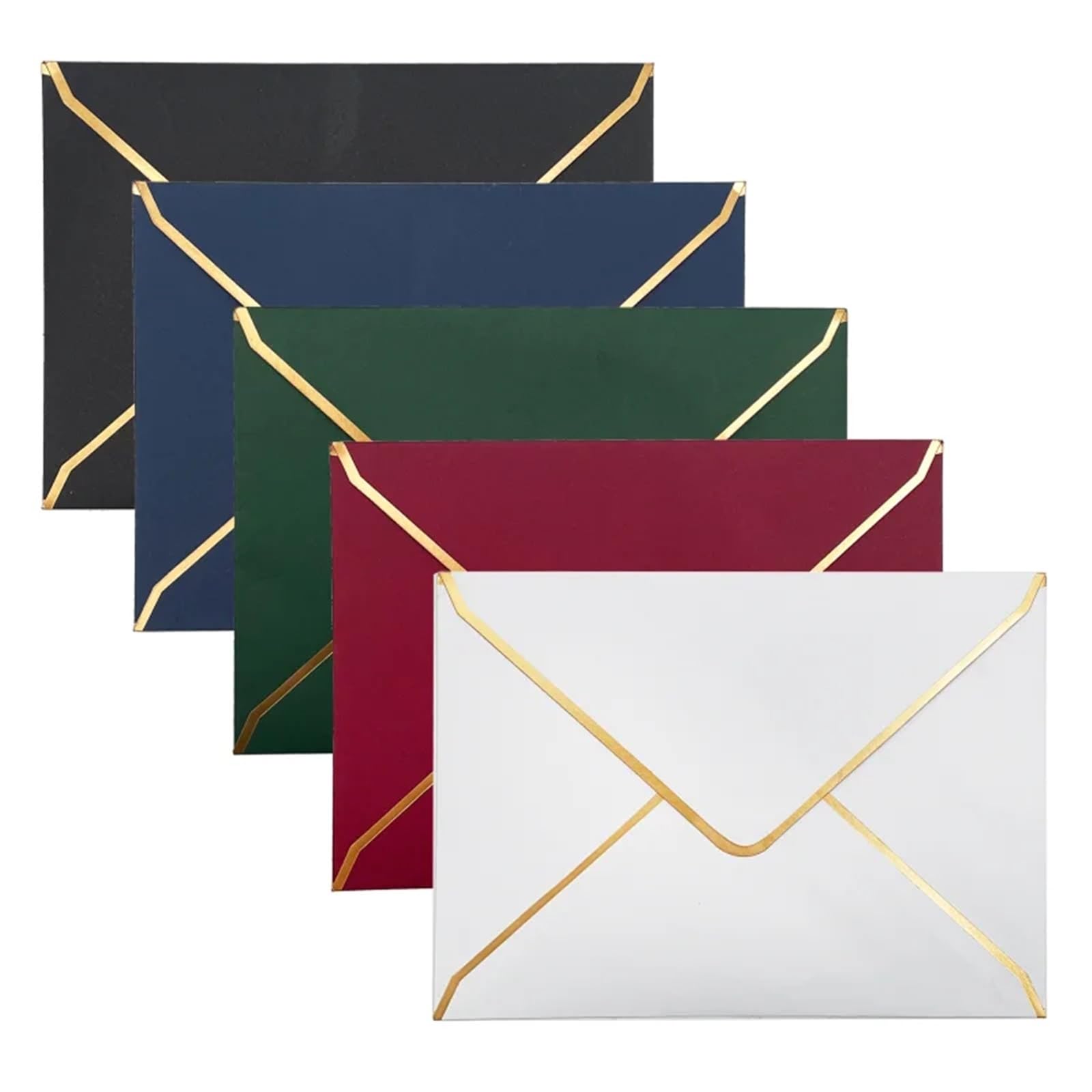Zaproszenia ślubne, Personalised Wedding Invitation Envelopes 50 Pcs Multicolor A7(Black 50pcs)