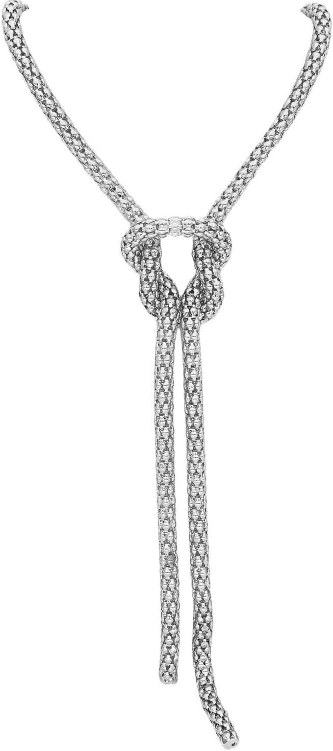 Chunky Round Gold Plated Chain Knot Choker Necklace for Women Herringbond Chain Link Hip hop Statement Trendy Minimalist Jewelry Long Y Choker Casual Necklace