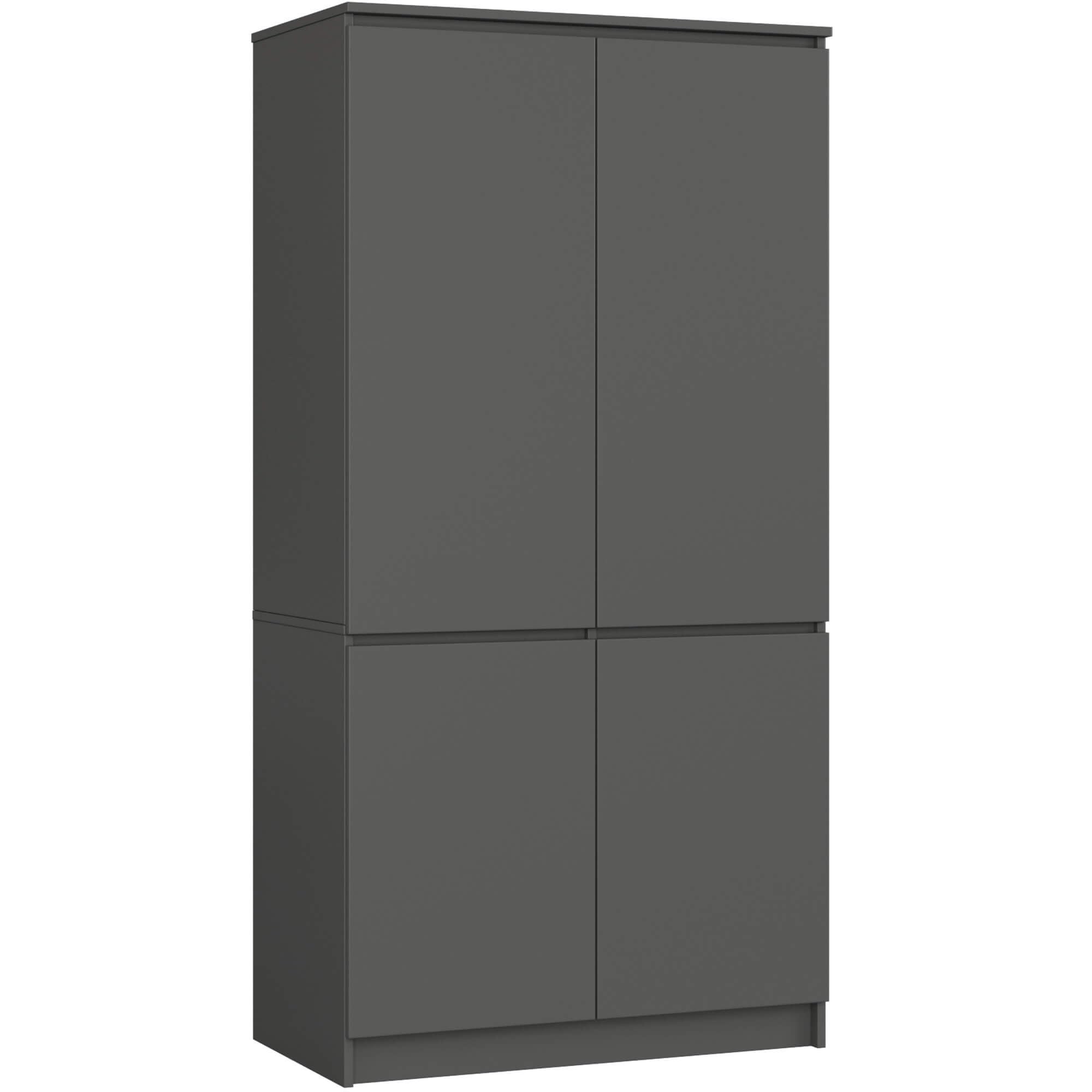 Armario AKORD S90 Gris Grafito 90 cm 4 puertas 90x51x180 cm