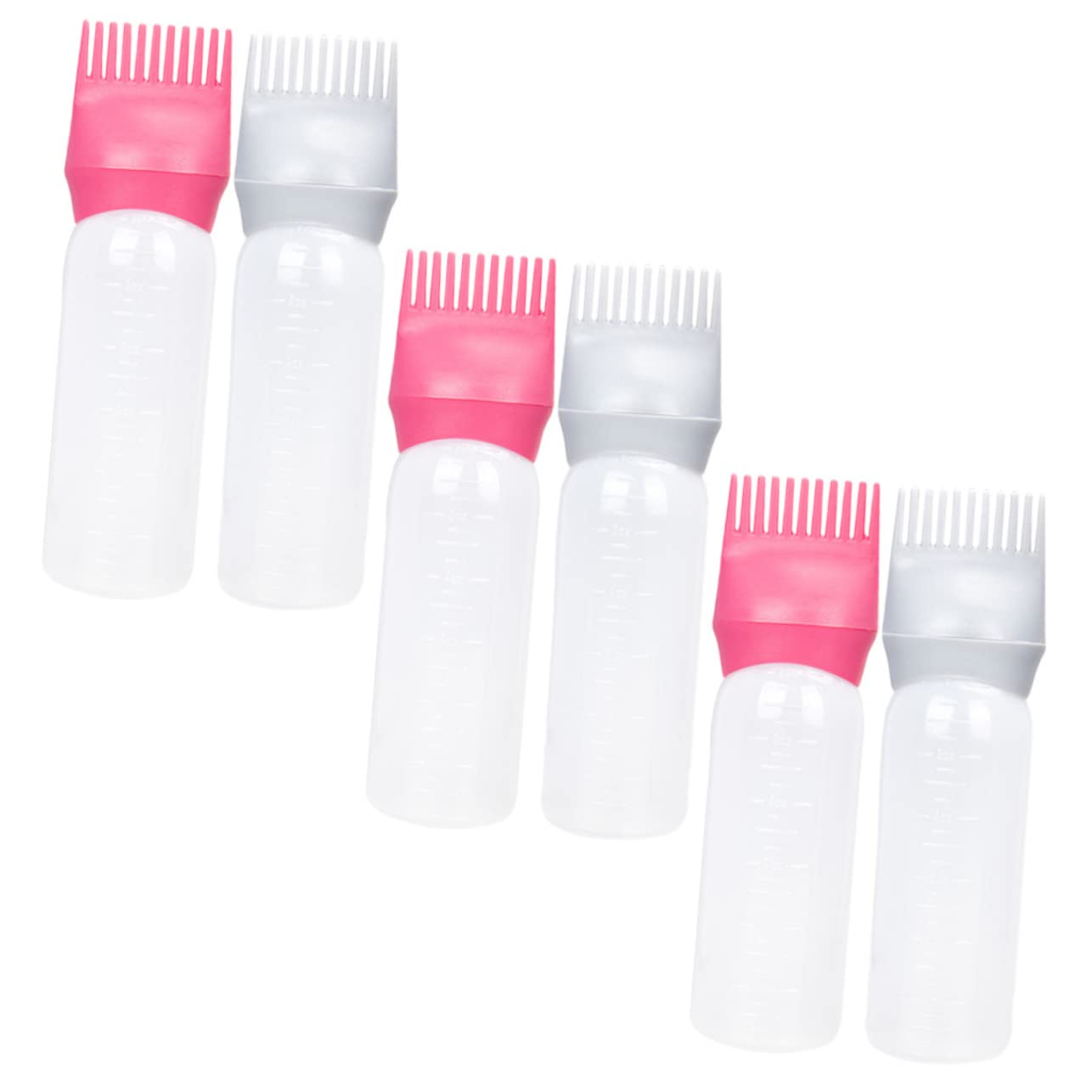 Ipetboom Hair Oil Comb Applicator Bottle Root Applicator for Hair Dye Portable Plastic Bottle Comb