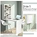 Tangkula Foldable Wall Mounted Desk, Floating Table with Storage Shelves & Hooks, Space-Saving Fold-Up Murphy Desk for Small Spaces, Home Office, Dorm Room