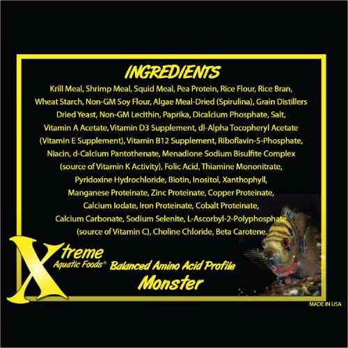 Xtreme Aquatic Foods 2152-F Monster Pellet Fish Food #TOP3