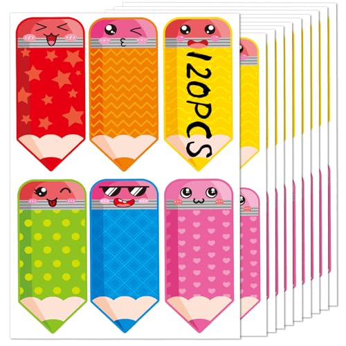50% Off FEBSNOW Pencils Name Tag, 120Pcs Self-Adhesive Classroom Labels