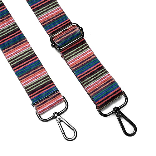 Image of ZOOEASS Nickel Buckles Wide Shoulder Strap Adjustable Replacement Belt Gun Buckles Guitar Style Crossbody Bag Strap