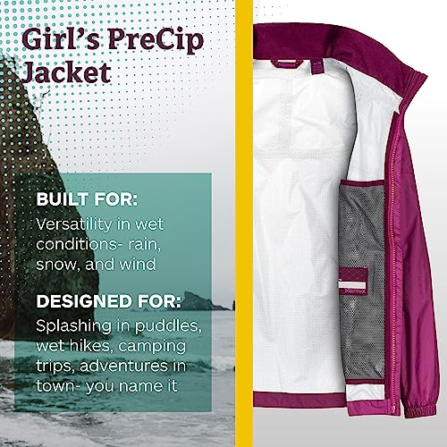 Marmot Girls’ Precip Jacket | Lightweight, Waterproof, Deep Plum, Small #TOP1