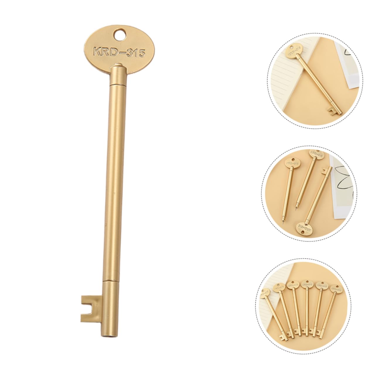 Artibetter 5 Series Bolígrafos Con Forma De Llave Bolígrafos Estacionarios Azul Trabajar Lindos A Granel Herramienta De Escritura Abdominales Golden 12 Piezas X 5