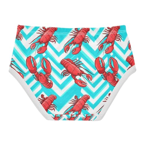 Red Lobsters Turquoise White Toddler Girls's Underwear 2T 202c19082