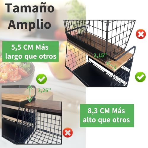 Miniatura 5 de Omishine Set De 2 Magnetica Fruteros De Cocina Organizador Especias 2 En1 Organizador Verduras - Sin Taladrar- Organizador De Frutas Y Verduras For Almacenamiento Cocina, Accesorios Barbacoa