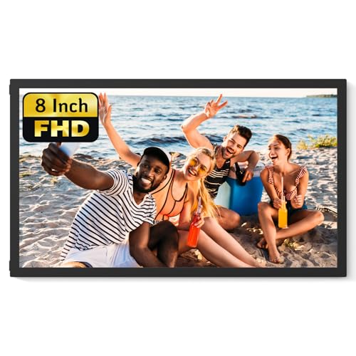 Image of NexFoto 8 inch Touchscreen Digital Picture Frame, 32GB WiFi Digital Photo Frame, Easy to Share Photos /Videos, USB /Micro SD, Gifts for Mom, Black