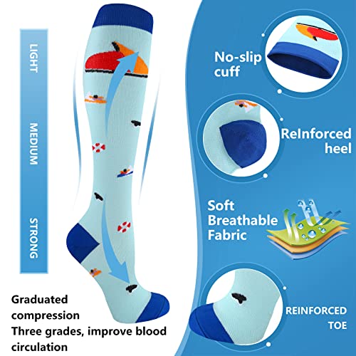 Image of bropite Compression Socks for Women &Men Circulation-Support Knee High Socks 20-30 mmhg-Best for Running,Medical,Nurse,Travel