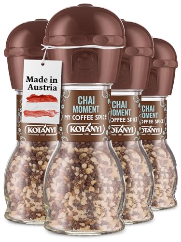 Kotanyi Chai Moment Kaffee Topping | wundervolle Aromen von Zimt und Cardamom, 4er Pack (4 x 63g)