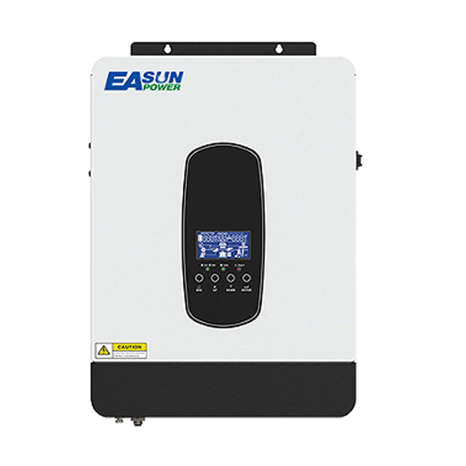 POWLAND 3.2KVA 3000W Hybrid wechselrichter 24V, netzunabhängiger Reiner Sinus-Wechselrichter, PV-Eingang 55-430VDC, mit 80A MPPT Solarladeregler, für 24V Blei- und Lithium-Batterien