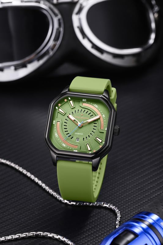 Image of Daniel Hechter Paris Rivoli Collection Modern Analog Watch for Men with Octagon Dial and Silicon Band-DHM1003