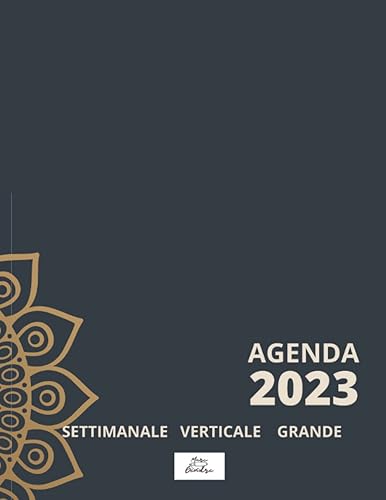 Agenda 2023 Settimanale Verticale Grande: Planner Calendario Settimana su Doppia Pagina Verticale Diario Appuntamenti