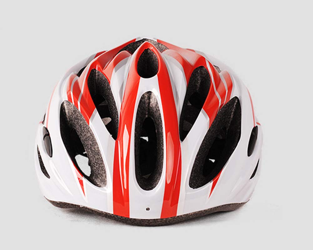 DAIHAN Integral Geformt Radhelm für Racing Ultraleicht Fahrradhelm Mountainbike-Helm für Männer Und Frauen,Rot Weiß Sport & Freizeit