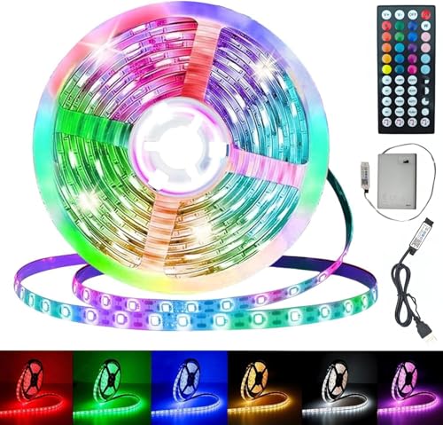 Strisce LED a Batteria, 3M LED a Batteria Alimentate Autoadesive tramite USB,Telecomando,Sincronizzazione Musicale Bluetooth,Impostazione Timer,Dimmerabili,Ritagliabili per decorazione feste casa