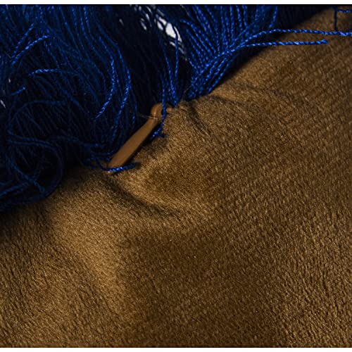 Coussin en velours DRW double face déhoussable 50x30cm fermeture éclair dorée robuste - 4