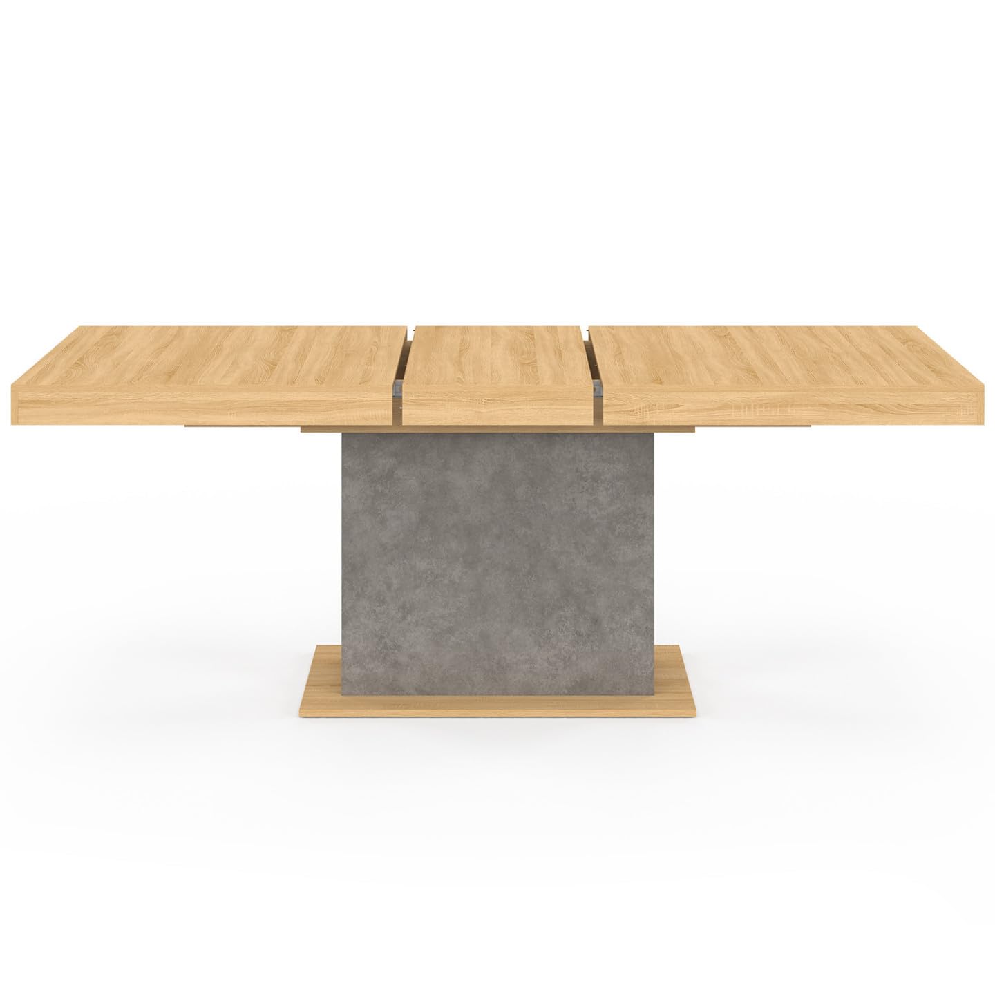 IDMarket - Table à Manger Extensible Rectangle Eden 160-200 cm Effet béton