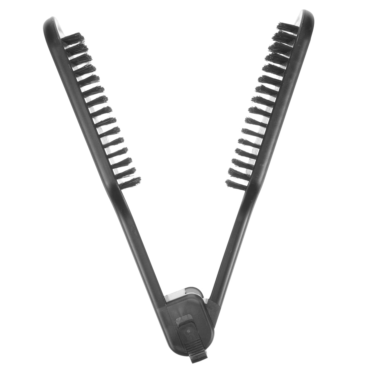 Hair Straightening Brush with Clamp Double Sided Anti-Static Comb for All Hair Types Styling Tool 8.66In Lightweight Travel Straightener Brush