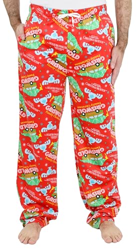National Lampoon's Christmas Vacation Mens Pajama Pant - Griswold Family Christmas Soft Brushed Fleece PJ Bottom Loungewear