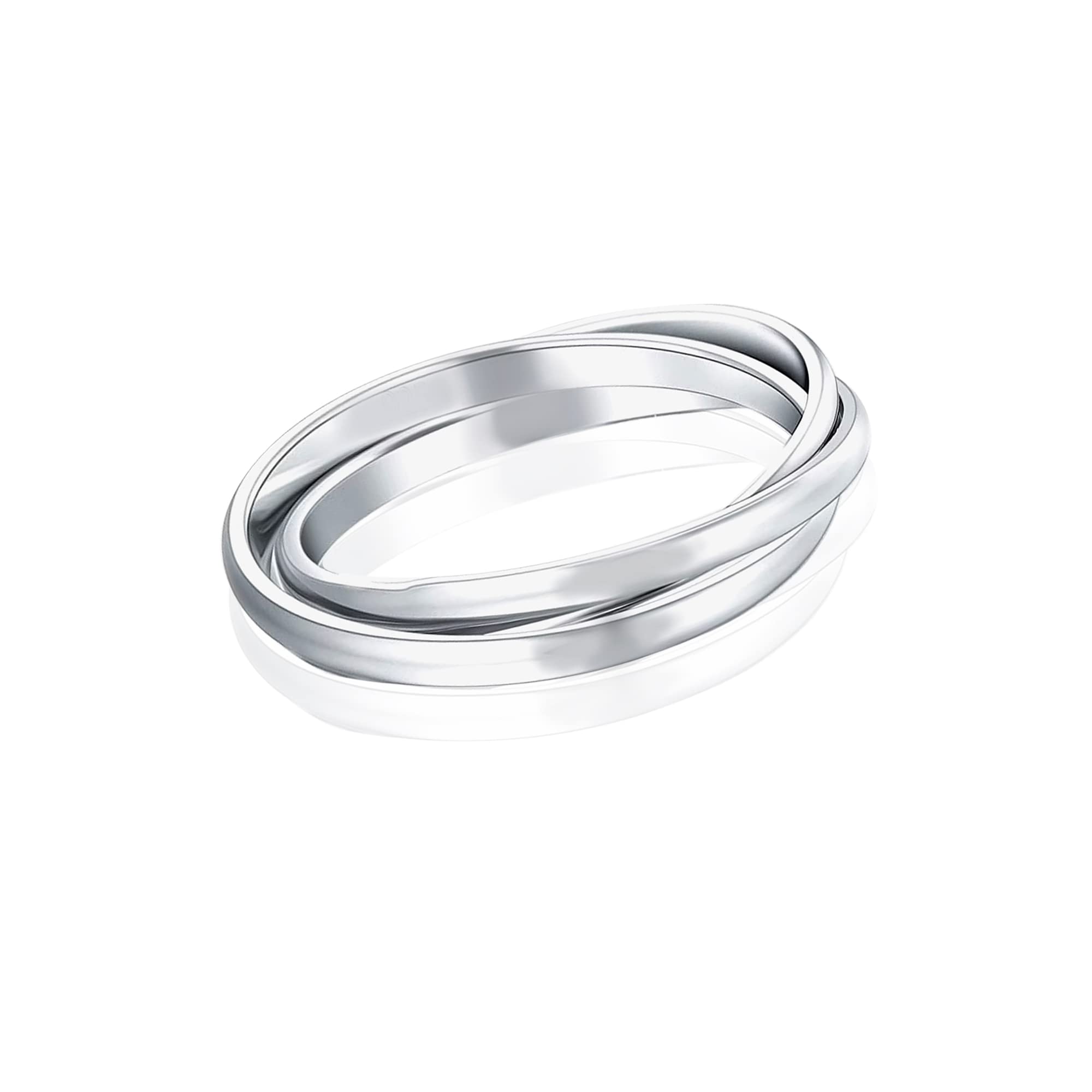 LeCalla 925 Sterling Silver BIS Hallmarked Triple Band Interlocking Ring for Women and Girls (Ring Size-8) (B0CGR6XGBZ) Amazon Price History, Amazon Price Tracker