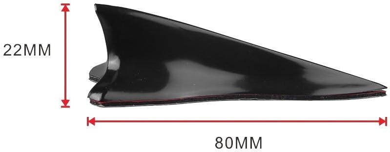 OSIAS 10PCS Vortex Generator Flexible PP EVO-Style ROOF Shark FINS Spoiler Wing KIT BLACK3