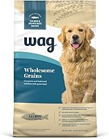 Wag Wholesome Grains Salmon & Brown Rice Dry Dog Food, 30 lb Bag - Real American Salmon First, Vet Formulated, No Fillers