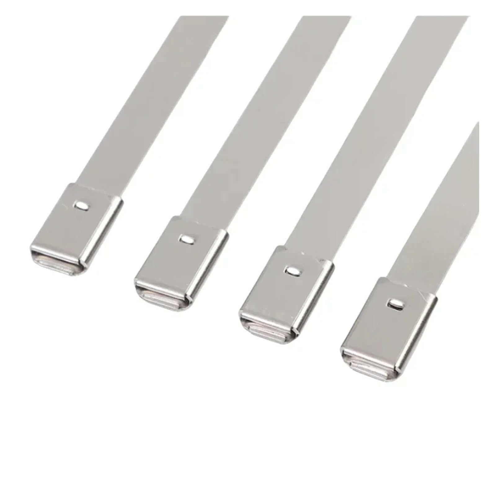 10 Stück 10 mm Edelstahl-Metallkabelbinder, Auspufffolie, beschichtet, verschließbarer Metall-Reißverschluss, multifunktionaler Kabelbinder mit Verriegelung