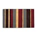 J & M Home Fashions Multi Stripe Vinyl Back Coco Doormat, 18-Inch by 30-Inch