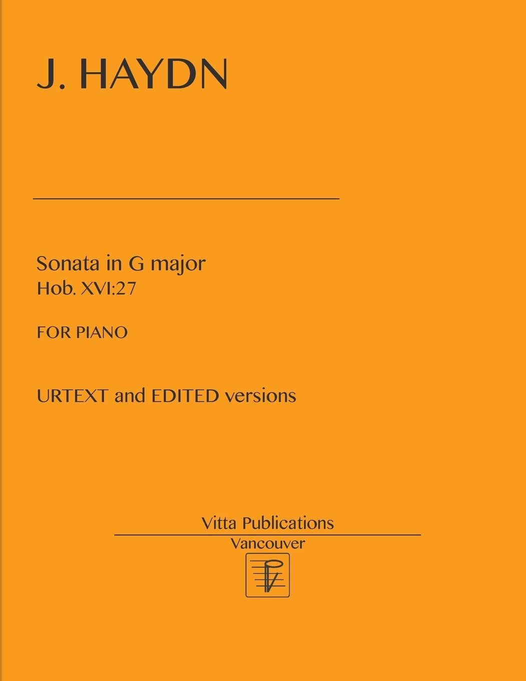 Haydn. Sonata in G major, Hob. XVI:27: Urtext and Edited verseions