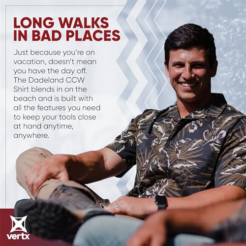 Vertx Dadeland CCW Mens Concealed Carry Tactical Shirt, Stretch Fabric for Outdoors, Relaxed-Fit2