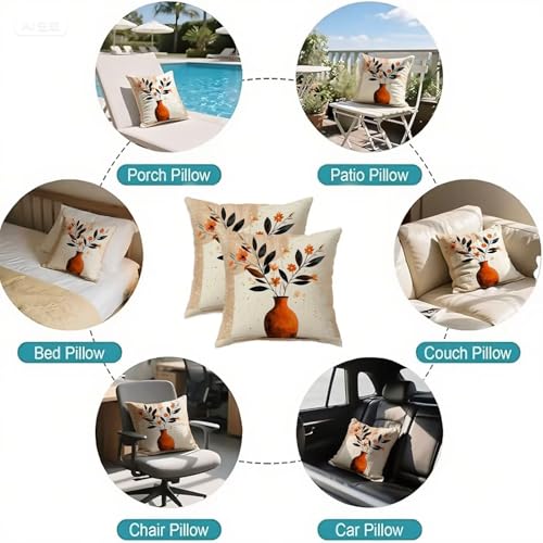 Housse coussin 80x80cm imperméable double face avec zip invisible