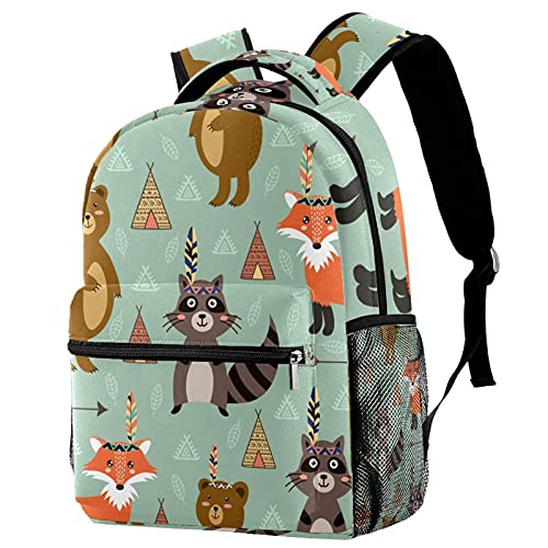 Sac à dos voyage campus animaux de la forêt léger anti mal de dos enfant