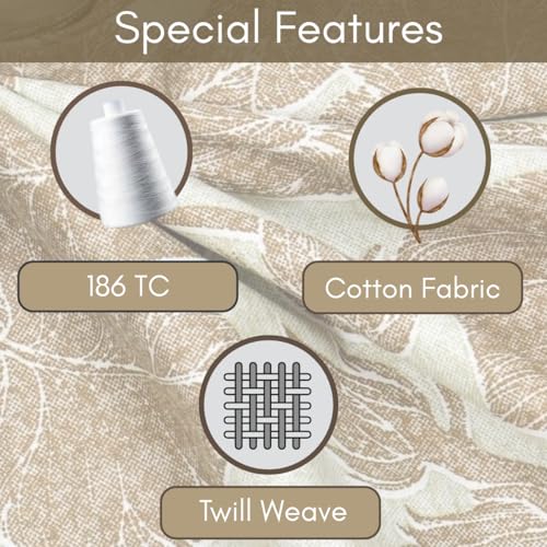 Image of Mafatlal Classic Comfort 186 TC Double Bed Cotton Bedsheet 90x100 Inch - Umber | Soft, Breathable, Lightweight & Durable Everyday Stylish Home Furnishing Umber Color