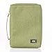 Canvas Bible Cover With Fish Symbol Appliqué, Green, Small